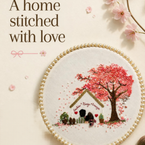 Home under blossoms